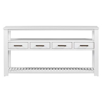 Merax 62.2'' Modern Console Table with 4 Drawers and 2 Shelves