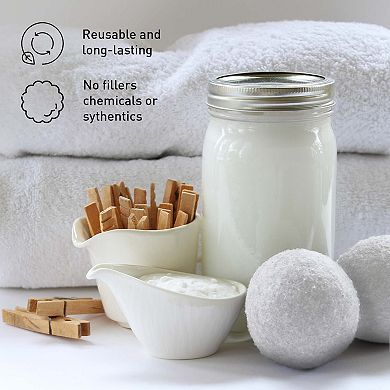 Laundry & Wellness Bundle Detergent Sheets, Wool Dryer Balls, and Essential Oils