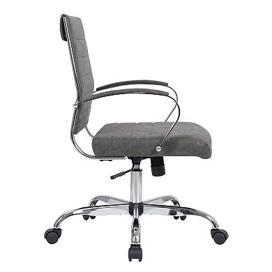 LeisureMod Benmar Leather Office Chair