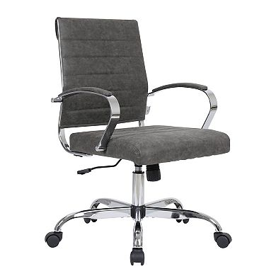 LeisureMod Benmar Leather Office Chair