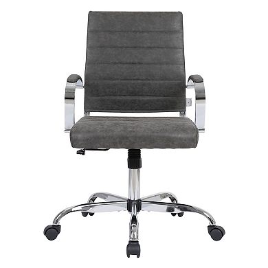 LeisureMod Benmar Leather Office Chair