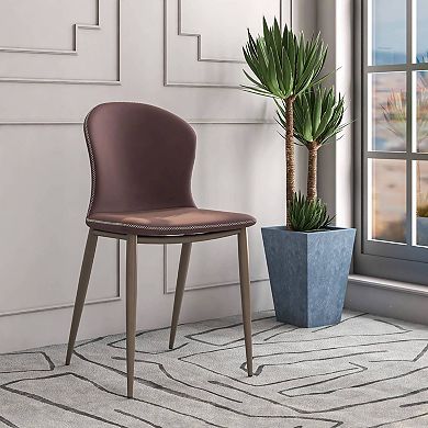 Mosaic Modern Upholstered in Fabric Dining Chair With Metal Legs Set of 4