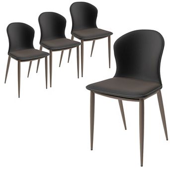 Mosaic Modern Upholstered in Fabric Dining Chair With Metal Legs Set of 4