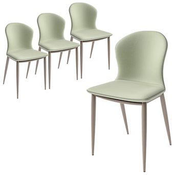 Mosaic Modern Upholstered in Fabric Dining Chair With Metal Legs Set of 4