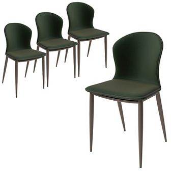 Mosaic Modern Upholstered in Fabric Dining Chair With Metal Legs Set of 4