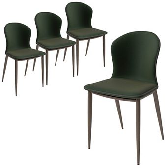 Mosaic Modern Upholstered in Fabric Dining Chair With Metal Legs Set of 4
