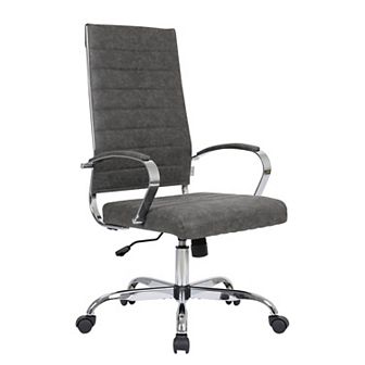 Leisuremod Benmar High-back Leather Office Chair