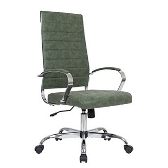 Leisuremod Benmar High-back Leather Office Chair