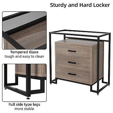 3 Dresser Chest with Wide Storage Space