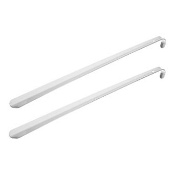 Shoe Horn, 2 pc Stainless Steel Curved Handle Thickened Shoe Helper, Metal Shoe Horns