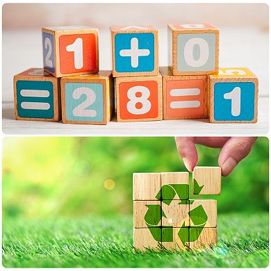 Blank Wooden Dice, 10pcs 2 Inch Unfinished Wooden Cube Wood Square Block for DIY Craft Projects