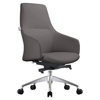 Leisuremod Celeste Series Office Chair In Black Leather