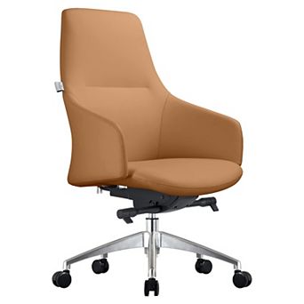 Leisuremod Celeste Series Office Chair In Black Leather