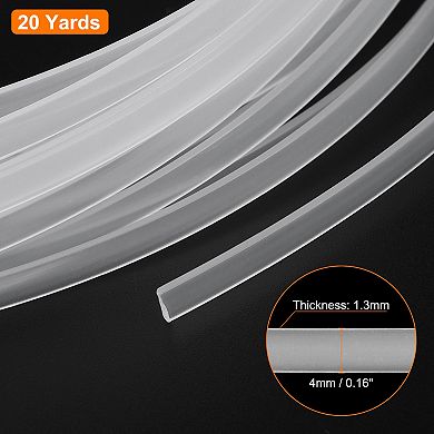 Boning for Sewing, 1 Roll 4mm x 1.3mm x 20 Yards PP Corset Boning, Corset Webbing Boning Clear