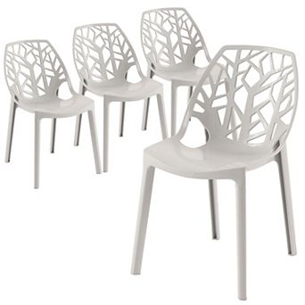 LeisureMod Modern Cornelia Dining Chair, Set of 4