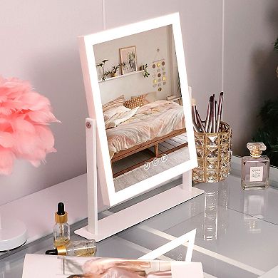 VANITII Hollywood Mirror With LED Light 10''X 12'' Adjustable Brightsness USB Port