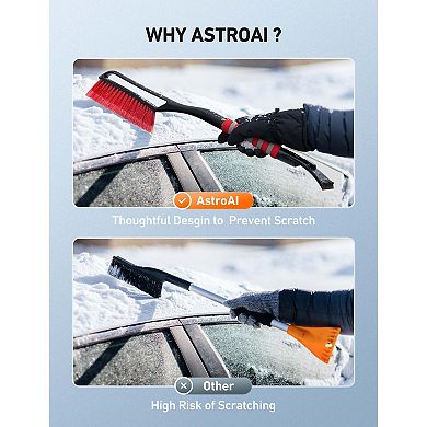 AstroAI 27" Snow Brush And Detachable Ice Scraper