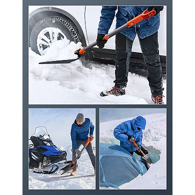 AstroAI 39" Folding Extendable Snow Shovel For Car, Outdoor