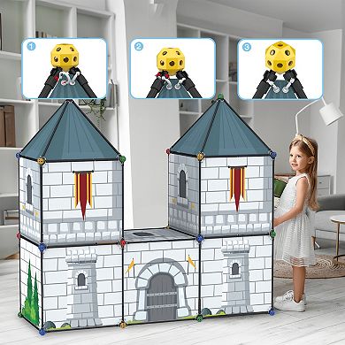 PicassoTiles Fort Building Tent Castle Theme Set