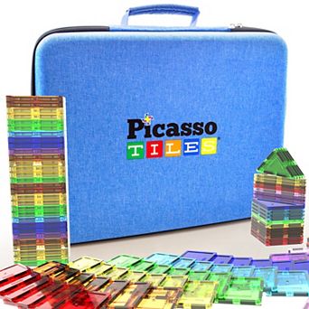 PicassoTiles Water Resistant Carrying Case for Magnet Tile Building Block for Kid Age 3 & Up, PTA101