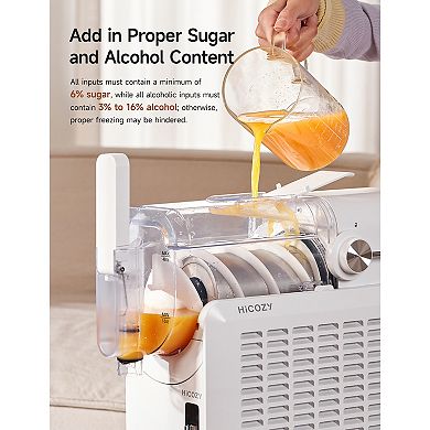 HiCOZY F1 Slushie Machine 5-in-1, No Ice Needed, Adjustable Thickness, Self-Cleaning Slushy Maker