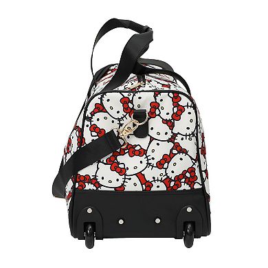 Hello Kitty Allover Print 18-Inch Wheeled Duffel Bag
