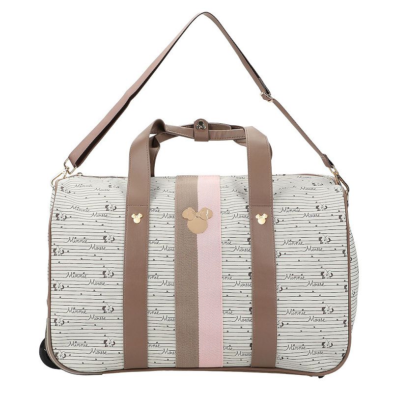 Disney's Minnie Mouse 18-Inch Wheeled Duffel Bag, Brown