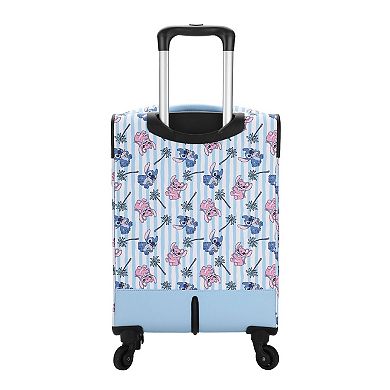 Disney's Stitch & Angel 20-Inch Carry-On Softside Spinner Luggage