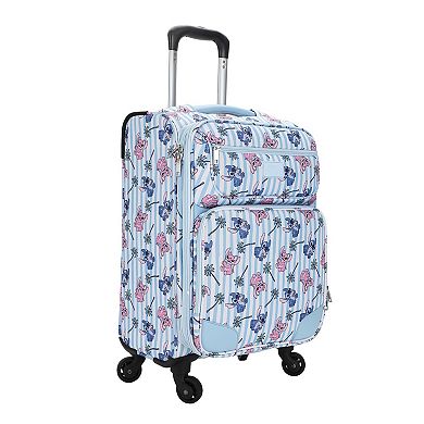 Disney's Stitch & Angel 20-Inch Carry-On Softside Spinner Luggage