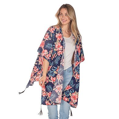 Women's Linda Anderson Hibiscus Tassel Kimono
