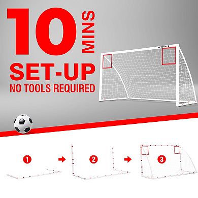Net Playz PVC 12' x 6' Soccer Goal with Corner Target