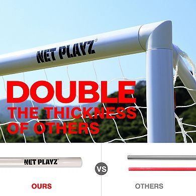 Net Playz PVC 12' x 6' Soccer Goal with Corner Target