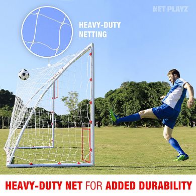 Net Playz PVC 12' x 6' Soccer Goal with Corner Target