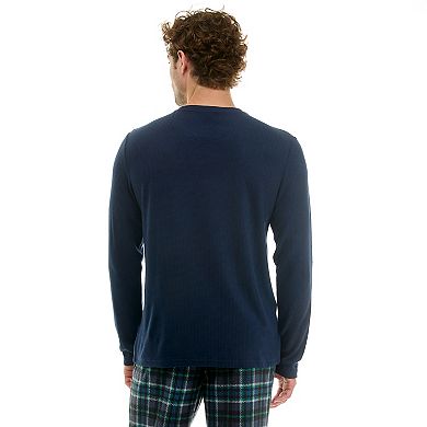 Men's Sonoma Goods For Life® Supersoft Waffle Long Sleeve Crewneck Pajama Shirt