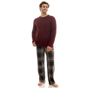 Men's Sonoma Goods For Life® Supersoft Ribbed 2 pc Pajama Top & Pajama Pant Set