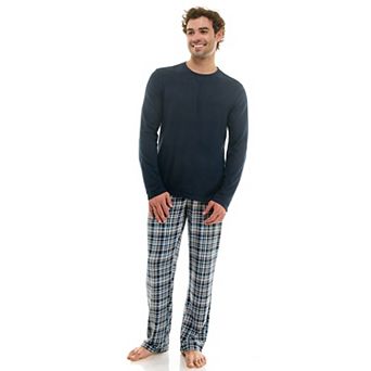 Men's Sonoma Goods For Life® Supersoft Ribbed 2 pc Pajama Top & Pajama Pant Set