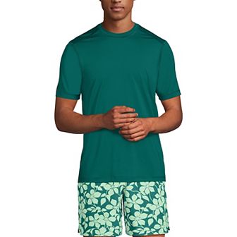 Men's Lands' End Short Sleeve UPF 50 Swim Tee