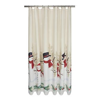 St. Nicholas Square® Yuletide Snowman Shower Curtain