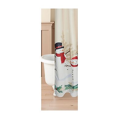 St. Nicholas Square® Yuletide Snowman Shower Curtain