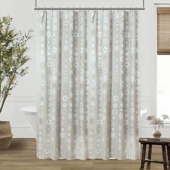 St. Nicholas Square® Snowflake Pattern Shower Curtain