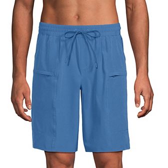 Men's Lands' End 9-Inch Packable Cargo Swim Trunks