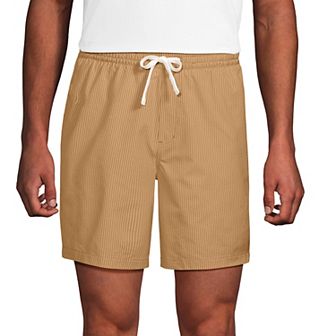 Men's Lands' End Seersucker Beach to Boardwalk Pull On Shorts
