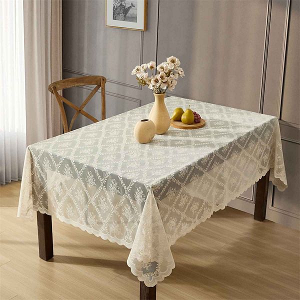 タグ付き！KLIPPAN TABLE CLOTH 120×194cm HLC.ME Isabella Floral Lace Fabric Tablecloth, Rectange Table