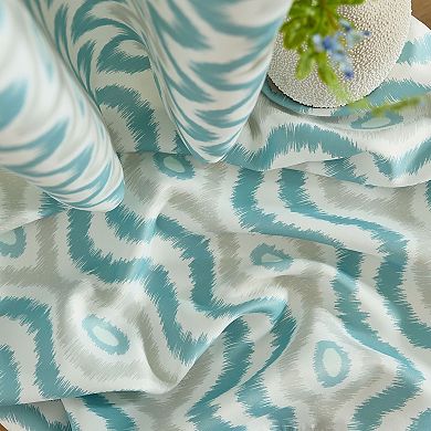 HLC.ME Tanner Ogee Damask Grommet Curtains - Light Filtering Darkening Window Panels, Pair