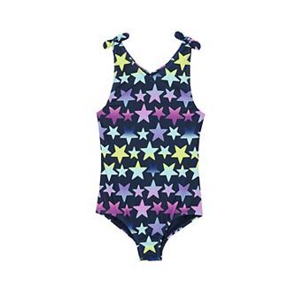 Girls 2-16 Lands' End Tie Shoulder One-Piece Swim Suit