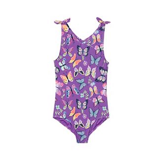Girls 2-16 Lands' End Tie Shoulder One-Piece Swim Suit
