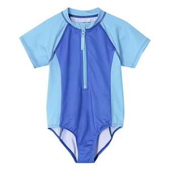 Girls 2-16 Lands' End One-Piece Half Zip Swim Suit