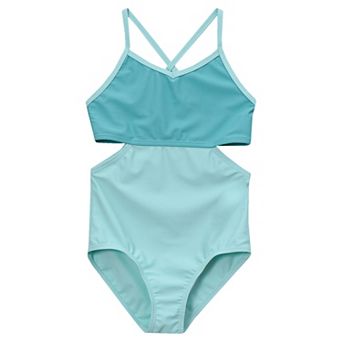 Girls 2-16 Lands' End X-Back One-Piece Swim Suit