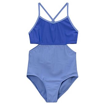 Girls 2-16 Lands' End X-Back One-Piece Swim Suit
