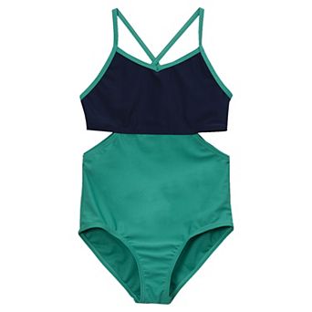Girls 2-16 Lands' End X-Back One-Piece Swim Suit